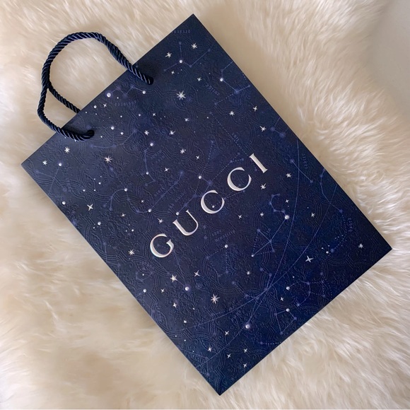 NEW! GUCCI Shopping Bag, Navy with Stars & Constellations, GORGEOUS! - Picture 1 of 15